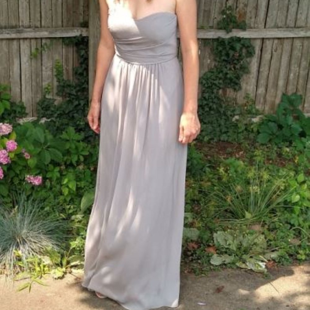 Gray David's Bridal formal dress